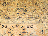 handmade Traditional Tabriz Brown Blue Hand Knotted RECTANGLE 100% WOOL area rug 9x12